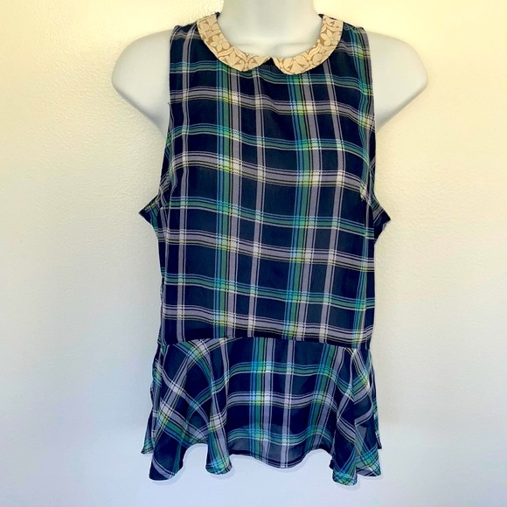 Womens Hollister tank blouse size small cute collar